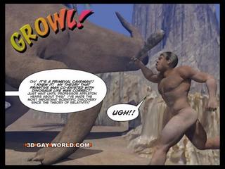 Cretaceous 베드로 3d 명랑한 만화의 sci-fi 더러운 클립 이야기